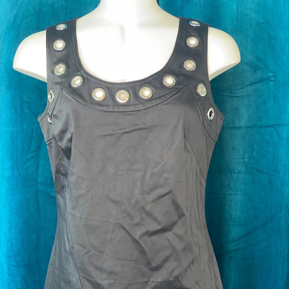 Calvin Klein Grommet Detail Sleeveless Dress Black - Picture 3 of 7